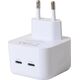 Ładowarka Maxximus ŁADOWARKA SIECIOWA MX THUNDER PD 35W, 2xUSB-C, WHITE / BIAŁY 13938377 5901313560951