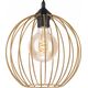 Lampa wisząca Lamkur Lamkur Zoya 45153 lampa wisząca zwis nowoczesna loft klatka metalowa 1x60W E27 złota/czarna 13940463 5907687445153