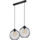 Lampa wisząca Lamkur Lamkur Zoya 45405 lampa wisząca zwis metalowa loft klatka 2x60W E27 czarna 13940620 5907687445405