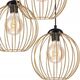Lampa wisząca Lamkur Lamkur Zoya 45443 lampa wisząca zwis metalowa loft klatka 3x60W E27 czarna/złota 13940623 5907687445443