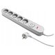 Listwa zasilająca Plastrol Plastrol Filtr W-00020 listwa zasilająca z układem przeciwprzepięciowym pięć gniazd, włącznik szara 13955280 5902273423898
