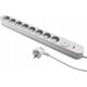 Listwa zasilająca Plastrol Plastrol Filtr W-00026 listwa zasilająca z układem przeciwprzepięciowym osiem gniazd, włącznik szara 13955284 5902273423959