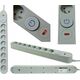 Listwa zasilająca Plastrol Plastrol Filtr W-00026 listwa zasilająca z układem przeciwprzepięciowym osiem gniazd, włącznik szara 13955284 5902273423959