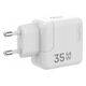 Ładowarka Maxximus Ład. sieć. MX Burst GaN PD 35W, 2xUSB-C + kabel PD 65W C/C, WHITE/BIAŁY 13962334 5901313561101