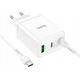Ładowarka Hoco HOCO ładowarka sieciowa 2 x Typ C + USB A + kabel Typ C do Typ C PD QC3.0 3A 35W N33 biała 13968324 6942007621090