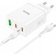Ładowarka Hoco HOCO ładowarka sieciowa 2 x Typ C + USB A + kabel Typ C do Typ C PD QC3.0 3A 35W N33 biała 13968324 6942007621090