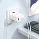Ładowarka Hoco HOCO ładowarka sieciowa 2 x Typ C + USB A + kabel Typ C do Typ C PD QC3.0 3A 35W N33 biała 13968324 6942007621090