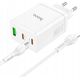 Ładowarka Hoco HOCO ładowarka sieciowa 2 x Typ C + USB A + kabel Typ C do Lightning PD QC3.0 3A 35W N33 biała 13968325 6942007621083