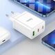 Ładowarka Hoco HOCO ładowarka sieciowa 2 x Typ C + USB A + kabel Typ C do Lightning PD QC3.0 3A 35W N33 biała 13968325 6942007621083