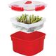 Sistema sistema Mikrowellen-Dampfgarer mit Korb 2,4 l rot 13975084 9414202011022