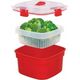 Sistema sistema Mikrowellen-Dampfgarer mit Korb 2,4 l rot 13975084 9414202011022