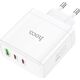 Ładowarka Hoco HOCO ładowarka sieciowa 2 x Typ C + USB A QC PD 65W GaN N30 biała 13975495 6942007621069