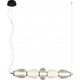 Lampa wisząca Italux Italux Gastel PND-74937-5-BK lampa wisząca zwis 1x22W LED 3000K 1500 lm biała/transparentna 13977109 5900644400325