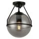 Lampa sufitowa GTV GTV Drop OS-DRO-10-DEC plafon lampa sufitowa 1x25W E27 czarny/dymiony 13979684 5902801467165
