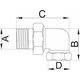 ŚRUBUNEK MOSIĘŻNY KĄTOWY 3/4" Z ORINGIEM ( SR.K.20 ) H.// ŁM.ŚK.20.H 14006513 5900308730591