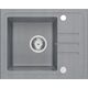 Zlewozmywak BEN 116 zlewozmywak granitowy silver stone 55x44 z szarą baterią z elastyczną wylewką, ze stalowym syfonem i zaślepką 14010838 5905505506000