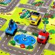 Springos MD02 MATA DZIECIĘCA PUZZLE CARS 9 ELEMENTÓW 90x90CM NILS FUN 14046329 5907695502961