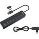 HUB USB Equip Equip USB-Hub 7-Port 3.2  ->7x3.2        5Gbps m.Netzteil sw 14050121 4015867235744