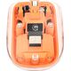 Mysz Manhattan MANHATTAN Funkmaus USB-A 4Tasten RGB LED orange transparent 14051273 766623190282