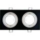 Sanicoelectronics Sanico South Opal 302144 oczko lampa wpuszczana downlight 2x50W LED kwadratowe uchylne czarne 14051582 5901508302144
