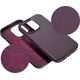 OEM Futerał LEATHER MAG COVER kompatybilny z MagSafe do IPHONE 15 ciemny fioletowy 14064805 5903396222375
