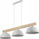 Lampa wisząca TKKRYWULT Tk Lighting Oslo 4712 lampa wisząca zwis 3x15W E27 biała/drewniana 14077276 5901780547127
