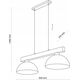 Lampa wisząca TKKRYWULT Tk Lighting Oslo 4711 lampa wisząca zwis 2x15W E27 czarna/drewniana 14077277 5901780547110
