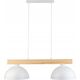 Lampa wisząca TKKRYWULT Tk Lighting Oslo 4713 lampa wisząca zwis 2x15W E27 biała/drewniana 14077279 5901780547134