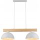 Lampa wisząca TKKRYWULT Tk Lighting Oslo 4713 lampa wisząca zwis 2x15W E27 biała/drewniana 14077279 5901780547134