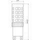 GTV Żarówka LED GTV LD-G9P5WE0-40 5W G9 SMD 2835 neutralna AC 230V kąt świecenia 360st. 400lm 4000K 14082004 5902801338496
