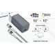 Ładowarka Energizer Energizer Ultimate - Ładowarka sieciowa Multiplug EU / UK / US GaN USB-C & USB-A 65W PD + Kabel USB-C (Czarny) 14093137 3492548232260