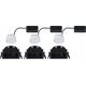 Paulmann Oprawa do wbudowania EBL COLE SET 3-STEP DIM  zestaw 3x6W 3x470lm 2700K IP44 230V czarny / aluminium 14104931 4000870931257
