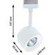 Paulmann Reflektor na szynoprzewód URail PANE LED DIM 7W 650lm 3000K 230V biały RAL9003 / metal 14104941 4000870948934