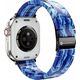 ForCell FORCELL F-DESIGN FA04 pasek żywiczny marmurkowy do APPLE Watch 42 / 44 / 45 / 49 mm niebieski 14116724 5903396291517
