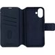 Decoded Decoded Leather Detachable Wallet - skórzana obudowa ochronna do iPhone 16 kompatybilna z MagSafe (navy) 14118828 8721145001203