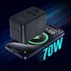 Choetech Adapter podróżny Choetech PD5022 70W EU / US / AUS / UK z wbudowanym kablem USB-C - czarny 14127401 6932112106896