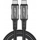 Kabel USB Acefast Kabel Acefast C1-09 USB-C / USB-C USB4 PD3.1 5A 1m - szaro-czarny 14127420 6974316282631