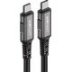 Kabel USB Acefast Kabel Acefast C1-09 USB-C / USB-C USB4 PD3.1 5A 1m - szaro-czarny 14127420 6974316282631