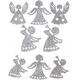 Craft with Fun OZDOBA BN NAKLEJKI ANIOLKI BROK SREB 8SZT 12/144 14128047 5904335884302