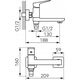 Bateria wannowa Ferro BVI1RVLBL / FERRO / VITTO VERDELINE / BAT. WANNOWA, SKŁADANA WYLEWKA, PRZEŁĄCZNIK W WYLEWCE CZARNA / 14128291 5903738230051