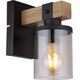 Kinkiet Globoeasterneurope Globo Lila 15555W kinkiet lampa ścienna 1x60W E27 drewno/czarny 14132637 9007371440719