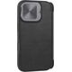 Nillkin Etui Nillkin Qin Prop Leather Case z osłoną na aparat i podstawką na iPhone 16 - czarne 14145295 6902048281936