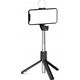 Selfie stick Hurtel Selfie stick WH1YXS teleskopowy tripod 1m z okrągłą lampą i uchwytem na telefon - czarny 14146932 5907769360596