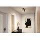 Lampa sufitowa Paulmann Oprawa ścienno sufitowa ZYLI GU10 max. 3x10W IP44 230V czarny metal / metal 14148864 4000870667774