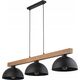 Lampa wisząca TKKRYWULT Tk Lighting Oslo 4710 lampa wisząca zwis 3x15W E27 czarna/drewniana 14158696 5901780547103