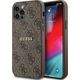 Guess Guess GUHMP12MG4GFRW iPhone 12/12 Pro 6.1" brązowy/brown hardcase 4G Collection Leather Metal Logo MagSafe 14182916 3666339226374