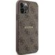 Guess Guess GUHMP12MG4GFRW iPhone 12/12 Pro 6.1" brązowy/brown hardcase 4G Collection Leather Metal Logo MagSafe 14182916 3666339226374