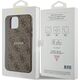 Guess Guess GUHMP12MG4GFRW iPhone 12/12 Pro 6.1" brązowy/brown hardcase 4G Collection Leather Metal Logo MagSafe 14182916 3666339226374