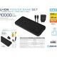 Powerbank Platinet Powerbank 10000mAh + ładowarka sieciowa 230V USB-C 20W + kabel USB-C -> USB-C 1m PLATINET czarny (45993) 14189889 5907595459938