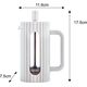 Klausberg ZAPARZACZ TŁOKOWY DO KAWY/HERBATY Z 350ml KLAUSBERG KB-7743 BIAŁY 14198898 5908287277434
